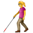 Woman With White Cane on WhatsApp