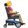 Woman In Motorized Wheelchair Facing Right on WhatsApp