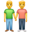 Two Men Holding Hands on WhatsApp