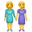 Two Women Holding Hands on WhatsApp