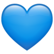 Blue Heart on WhatsApp