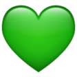 Green Heart on WhatsApp