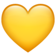 Yellow Heart on WhatsApp