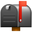Closed Mailbox With Raised Flag on WhatsApp