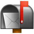 Open Mailbox With Raised Flag on WhatsApp