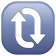 Clockwise Downwards And Upwards Open Circle Arrows on WhatsApp