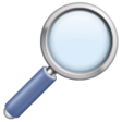 Right-pointing Magnifying Glass on WhatsApp