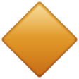 Large Orange Diamond on WhatsApp