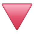 Down-pointing Red Triangle on WhatsApp