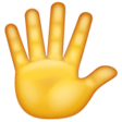 Hand With Fingers Splayed on WhatsApp
