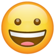 Grinning Face on WhatsApp