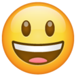 Smiling Face With Open Mouth on WhatsApp
