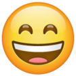 Smiling Face With Open Mouth And Smiling Eyes on WhatsApp