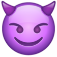 Smiling Face With Horns on WhatsApp
