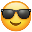 Smiling Face With Sunglasses on WhatsApp