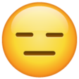 Expressionless Face on WhatsApp