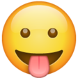 Face With Stuck-out Tongue on WhatsApp