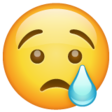 Crying Face on WhatsApp