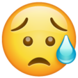 Disappointed But Relieved Face on WhatsApp