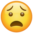 Anguished Face on WhatsApp