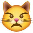 Pouting Cat Face on WhatsApp