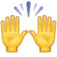 Person Raising Both Hands In Celebration on WhatsApp