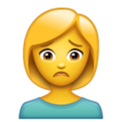 Woman Frowning on WhatsApp