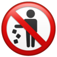Do Not Litter Symbol on WhatsApp