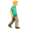 Person Walking Facing Right on WhatsApp