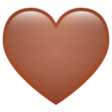 Brown Heart on WhatsApp