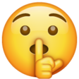 Face With Finger Covering Closed Lips on WhatsApp