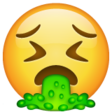 Face With Open Mouth Vomiting on WhatsApp