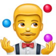 Man Juggling on WhatsApp