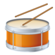 Drum With Drumsticks on WhatsApp