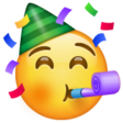 Face With Party Horn And Party Hat on WhatsApp