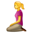 Woman Kneeling on WhatsApp