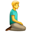 Man Kneeling Facing Right on WhatsApp