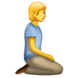 Person Kneeling Facing Right on WhatsApp
