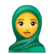 Person With Headscarf on WhatsApp