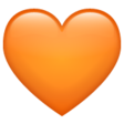 Orange Heart on WhatsApp