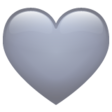 Grey Heart on WhatsApp