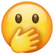 Face With Open Eyes And Hand Over Mouth on WhatsApp