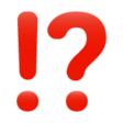 Exclamation Question Mark on WhatsApp