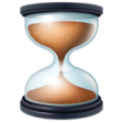Hourglass With Flowing Sand on WhatsApp