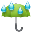 Umbrella With Rain Drops on WhatsApp