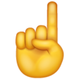 White Up Pointing Index on WhatsApp