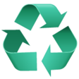 Black Universal Recycling Symbol on WhatsApp