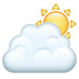 Sun Behind Cloud on WhatsApp