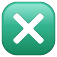 Negative Squared Cross Mark on WhatsApp