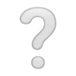 White Question Mark Ornament on WhatsApp
